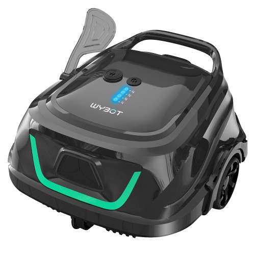 WYBOT A1 Cordless Pool Robot Vacuum  Double Filters  120min Runtime  2 5H Fast Charging  for Above Ground Flat-Bottom Pools  Bla