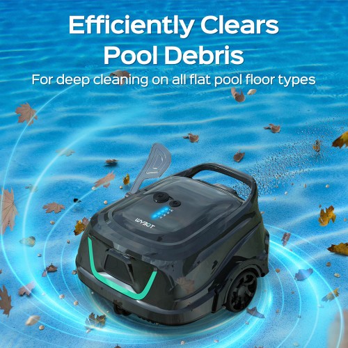 WYBOT A1 Cordless Pool Robot Vacuum  Double Filters  120min Runtime  2 5H Fast Charging  for Above Ground Flat-Bottom Pools  Bla 2