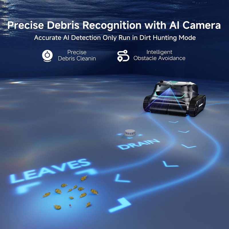 WYBOT S2 Vision Cordless Robotic Pool Cleaner  AI Learning with Vision Camera Navigation  8-in-1 Cleaning Modes 