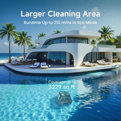 WYBOT S2 Vision Cordless Robotic Pool Cleaner  AI Learning with Vision Camera Navigation  8-in-1 Cleaning Modes 