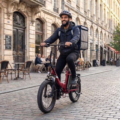 S3 Pro Red EU Plug Step-Thru 20in 48V27Ah 250W E-Bike