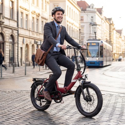 S3 Pro Red EU Plug Step-Thru 20in 48V27Ah 250W E-Bike