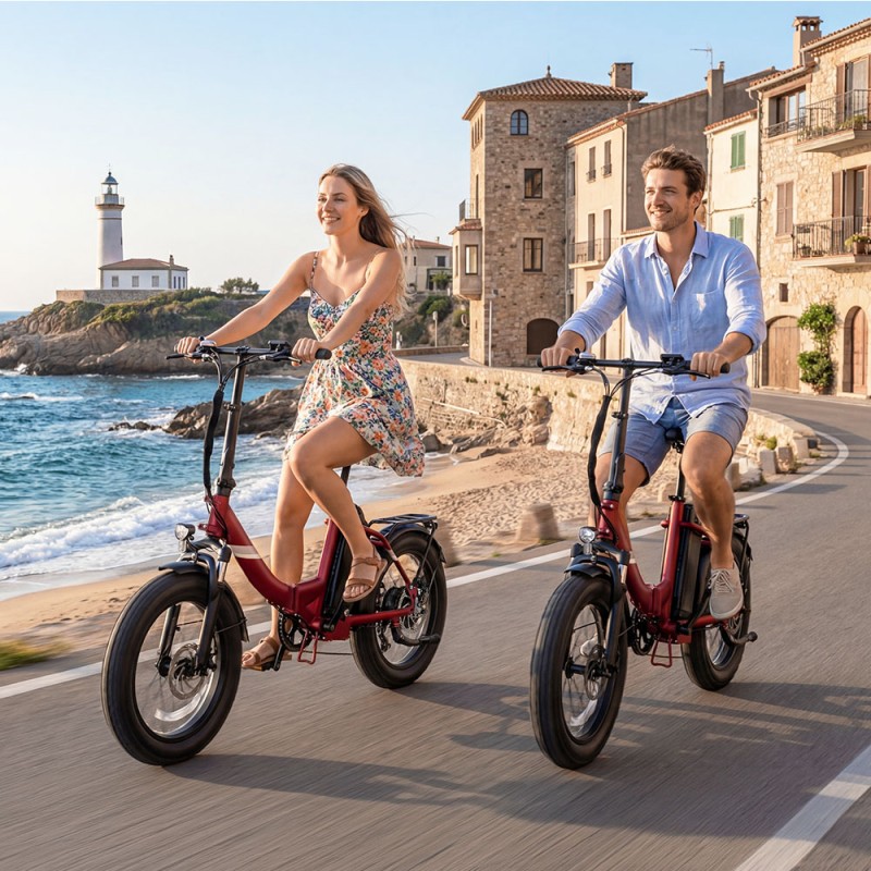 S3 Pro Red EU Plug Step-Thru 20in 48V27Ah 250W E-Bike