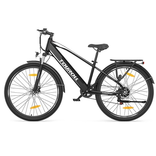 Bicicletă Electrică Trekking Touroll J1, Autonomie 100 Km, Sistem de Transmisie Shimano 7 Trepte – Negru 2