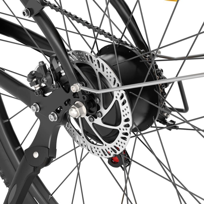 Bicicletă Electrică Trekking Touroll J1, Autonomie 100 Km, Sistem de Transmisie Shimano 7 Trepte – Negru