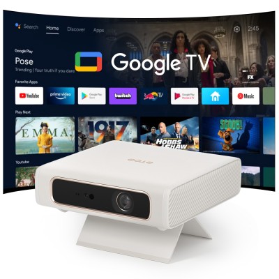 ETOE Dolphin 2 Projector  RGB Laser 1080P FHD  Google TV  800 ANSI Lumens  110% BT 2020 Color Gamut  Auto Keystone 