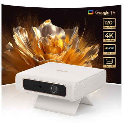 ETOE Dolphin 2 Projector  RGB Laser 1080P FHD  Google TV  800 ANSI Lumens  110% BT 2020 Color Gamut  Auto Keystone 