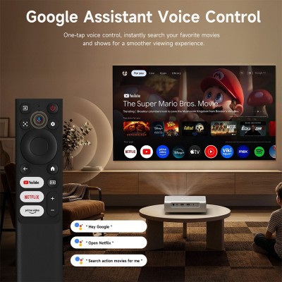 ETOE Dolphin 2 Projector  RGB Laser 1080P FHD  Google TV  800 ANSI Lumens  110% BT 2020 Color Gamut  Auto Keystone 
