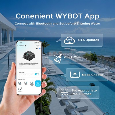 WYBOT B1 Cordless Robotic Pool Cleaner  Full Pool Cleaning  Edge 