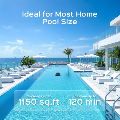 WYBOT B1 Cordless Robotic Pool Cleaner  Full Pool Cleaning  Edge 