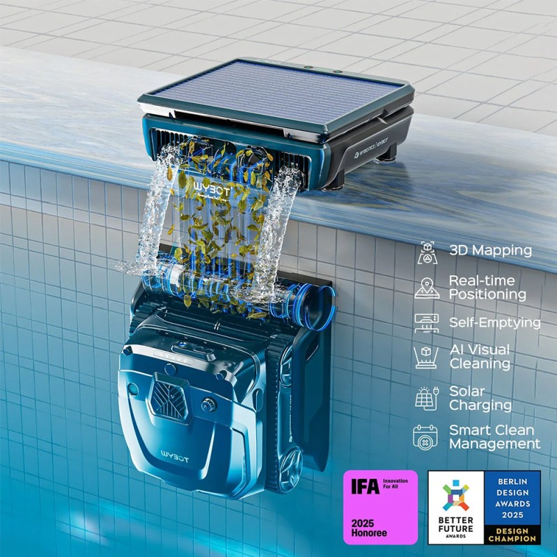 WYBOT S3 Cordless Robotic Pool Cleaner  3D Mapping 