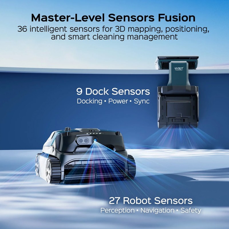 WYBOT S3 Cordless Robotic Pool Cleaner  3D Mapping 