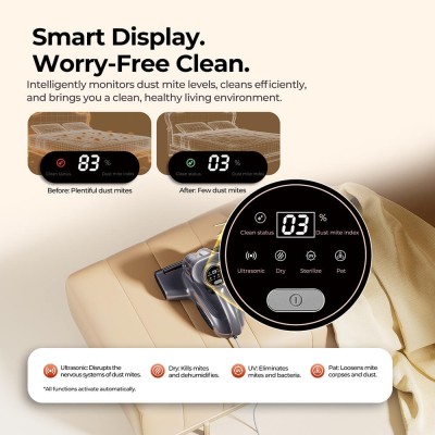 JIGOO J300 Pro Smart Dual-Cup Mattress Vacuum Cleaner EU