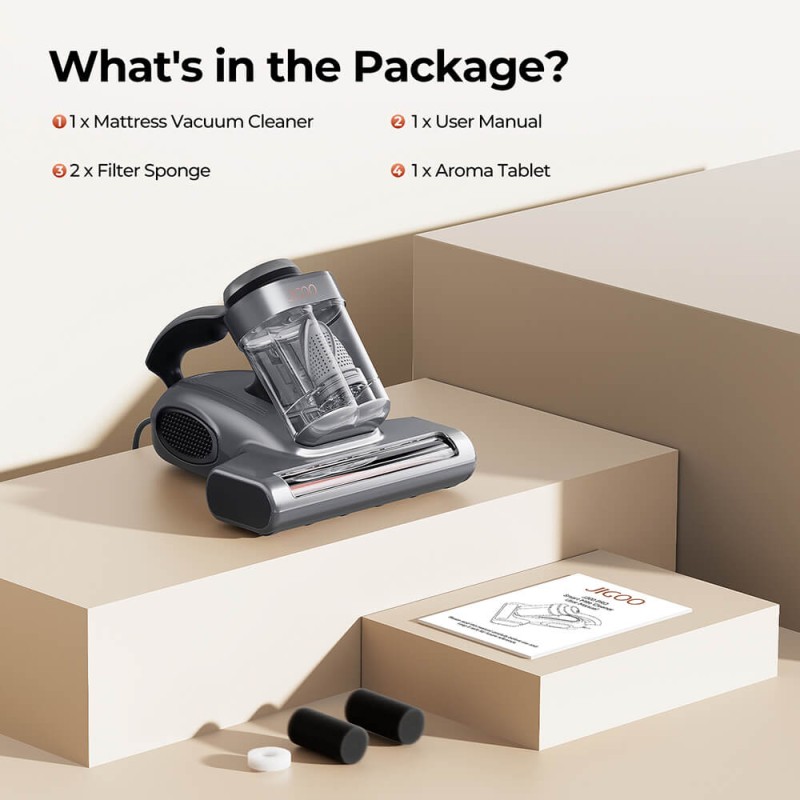 JIGOO J300 Pro Smart Dual-Cup Mattress Vacuum Cleaner EU