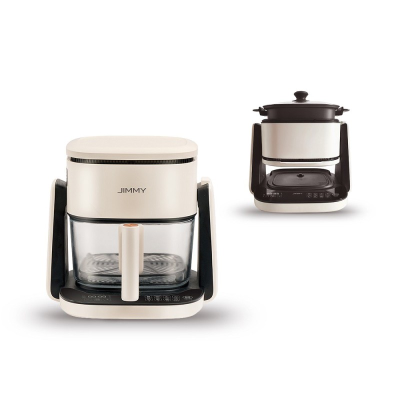 JIMMY AF3 2-in-1 Airfryer, 4L kijkvenster, touchscreen, 8 voorgeprogrammeerde menu's, minder vet, gezonde maaltijden