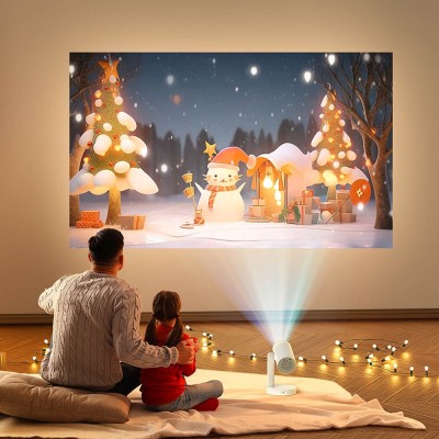 Proiector ETOE Starfish, rezoluție nativă 720P, 300 ANSI lumeni, rotație continuă de 140°, lampă de noapte colorată