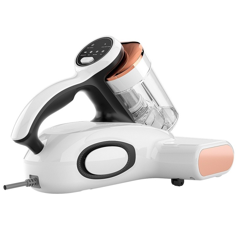 JIGOO J300 matrasstofzuiger met dubbele opvangbak, 13 kPa zuigkracht, huisstofmijtsensor - Wit