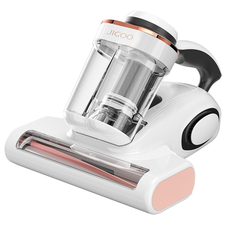JIGOO J300 matrasstofzuiger met dubbele opvangbak, 13 kPa zuigkracht, huisstofmijtsensor - Wit