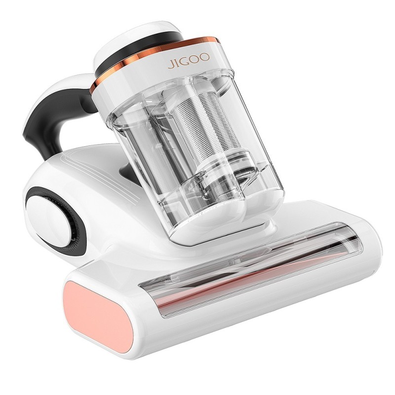 JIGOO J300 matrasstofzuiger met dubbele opvangbak, 13 kPa zuigkracht, huisstofmijtsensor - Wit
