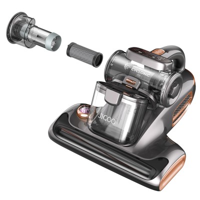 JIGOO T600 Aroma Bedstofzuiger voor Matrassen, Verwijdert 99,9% Allergenen van Bed & Bank, 60°C 5s Snelle Verwarming - Grijs