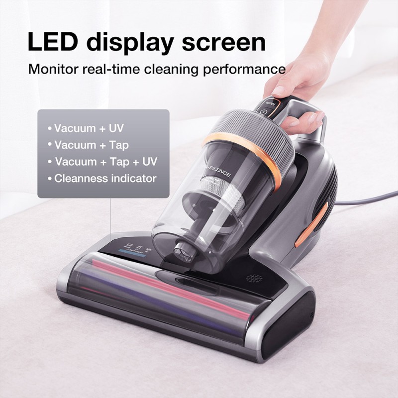 Jimmy BX7 Pro matrasstofzuiger, UV-C-licht en ultrasoon, 700W, 16Kpa zuigkracht, huisstofmijtsensor - Grijs