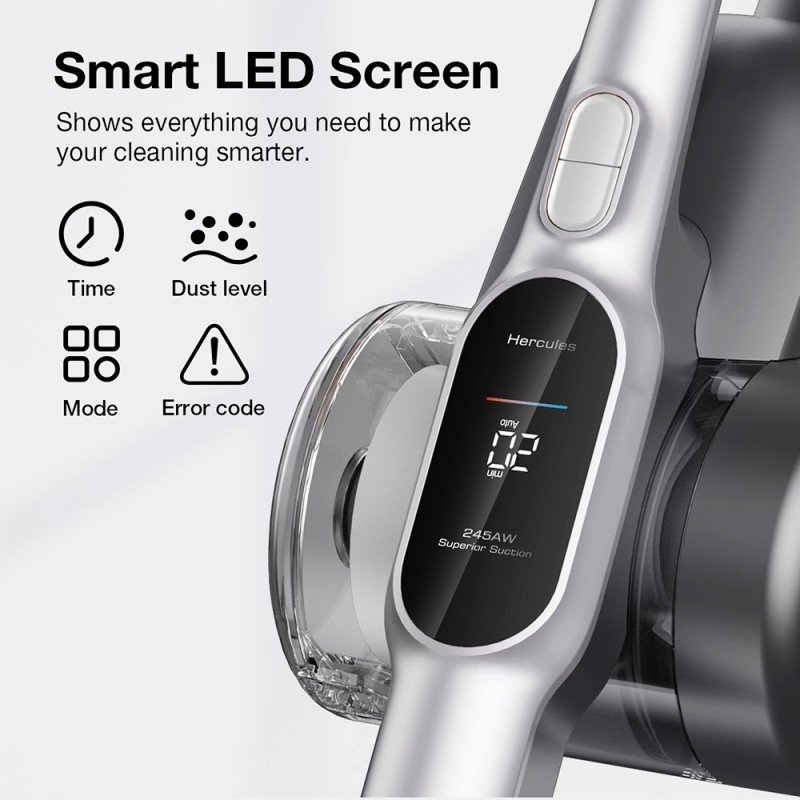 JIMMY H10 Flex draadloze handstofzuiger, 245AW zuigkracht, 4 reinigingsstanden, 0,6L stofreservoir, 2500mAh accu