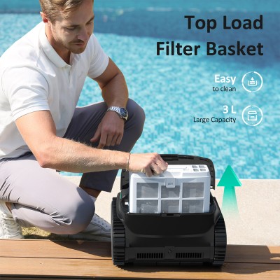 WYBOT C2 Vision Draadloze Zwembadrobot, Slimme Vision-navigatie, App-bediening, 180 minuten accuduur