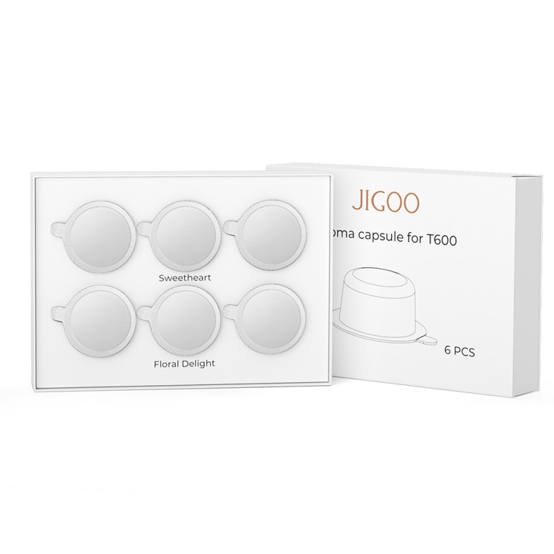 JIGOO T600 aroma-capsules set (6 stuks) – Floral Delight ×3, Sweetheart ×3
