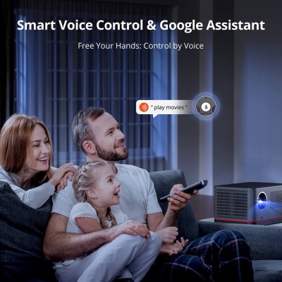 Proiector Android TV ETOE Whale Pro, rezoluție nativă 1080P, 1500 ANSI lumeni, focalizare automată, corecție automată trapez