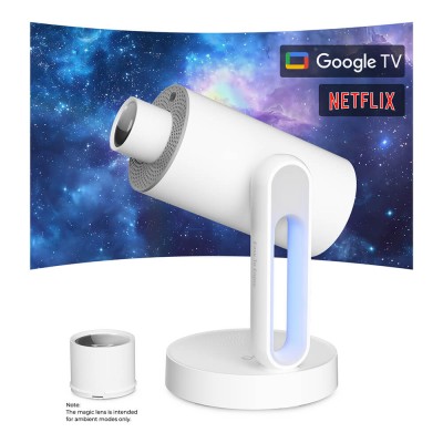 Proiector inteligent ETOE Starfish Plus, Google TV și certificat Netflix, lampă de noapte ambientală