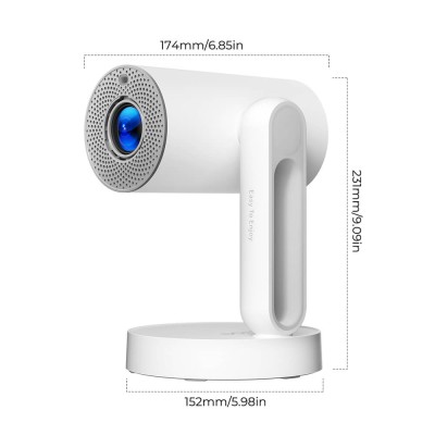 Proiector inteligent ETOE Starfish Plus, Google TV și certificat Netflix, lampă de noapte ambientală