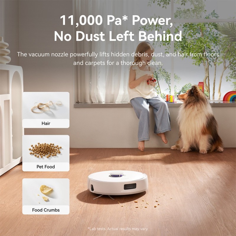 Narwal Freo X10 Pro robotstofzuiger, klitvrije robotmop, krachtige zuigkracht van 11000Pa, zelflegend - Wit