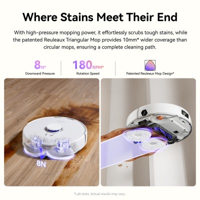 Narwal Freo X10 Pro robotstofzuiger, klitvrije robotmop, krachtige zuigkracht van 11000Pa, zelflegend - Wit