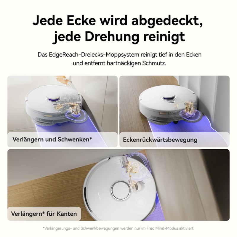 Narwal Freo X10 Pro robotstofzuiger, klitvrije robotmop, krachtige zuigkracht van 11000Pa, zelflegend - Wit