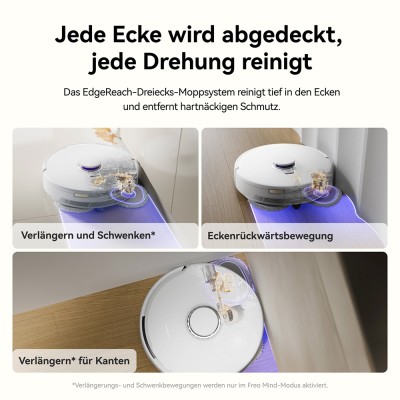 Narwal Freo X10 Pro robotstofzuiger, klitvrije robotmop, krachtige zuigkracht van 11000Pa, zelflegend - Wit