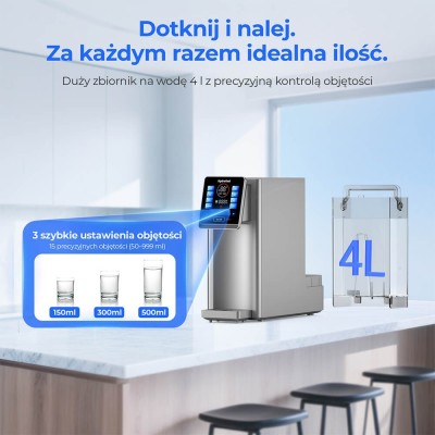 Hydrofast W100 Aanrecht-waterzuiveraar, direct heet water met RO-filtratie en slimme temperatuurregeling