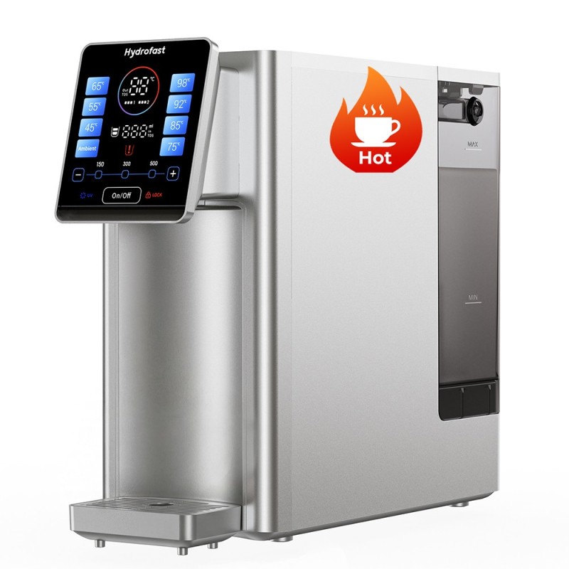 Hydrofast W100 Aanrecht-waterzuiveraar, direct heet water met RO-filtratie en slimme temperatuurregeling