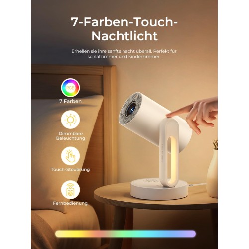 Proiector inteligent ETOE Starfish Plus, Google TV și certificat Netflix, lampă de noapte ambientală 2