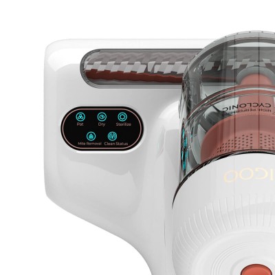 JIGOO J200 matrasstofzuiger met geïntegreerd dubbel reservoirsysteem, 13 kPa zuigkracht, UV-lamp en 60℃ hete lucht - Wit