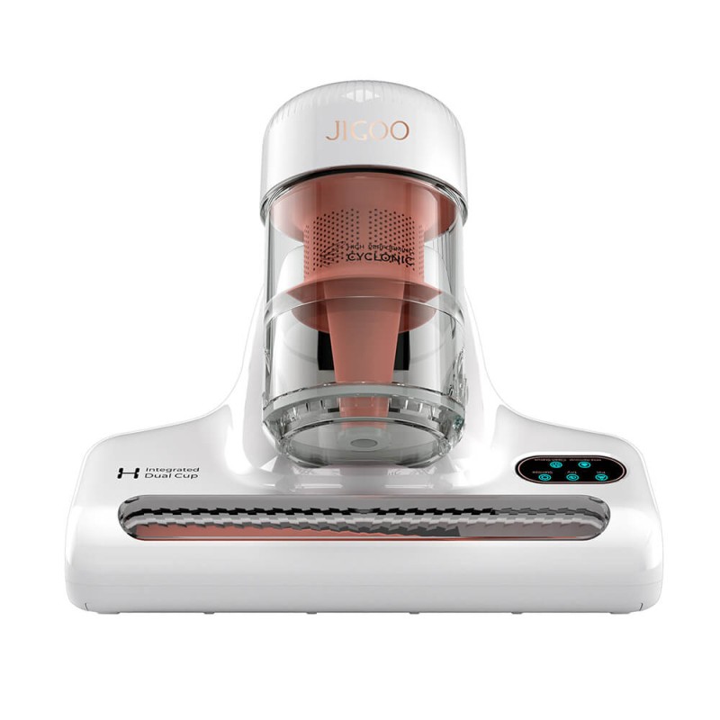 JIGOO J200 matrasstofzuiger met geïntegreerd dubbel reservoirsysteem, 13 kPa zuigkracht, UV-lamp en 60℃ hete lucht - Wit