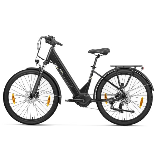 Bicicletă electrică Touroll Urbano 3, motor central cu cuplu 70 Nm, autonomie max. 120 Km - Gri 2