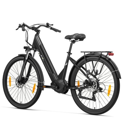 Bicicletă electrică Touroll Urbano 3, motor central cu cuplu 70 Nm, autonomie max. 120 Km - Gri