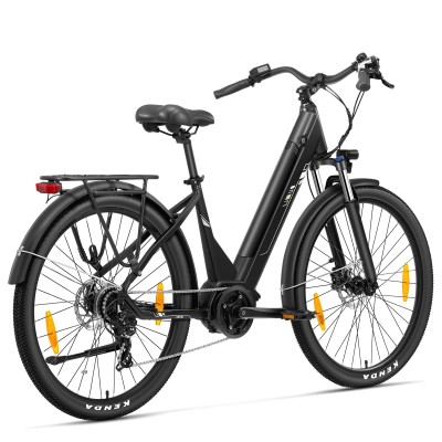 Bicicletă electrică Touroll Urbano 3, motor central cu cuplu 70 Nm, autonomie max. 120 Km - Gri