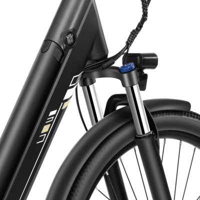 Bicicletă electrică Touroll Urbano 3, motor central cu cuplu 70 Nm, autonomie max. 120 Km - Gri