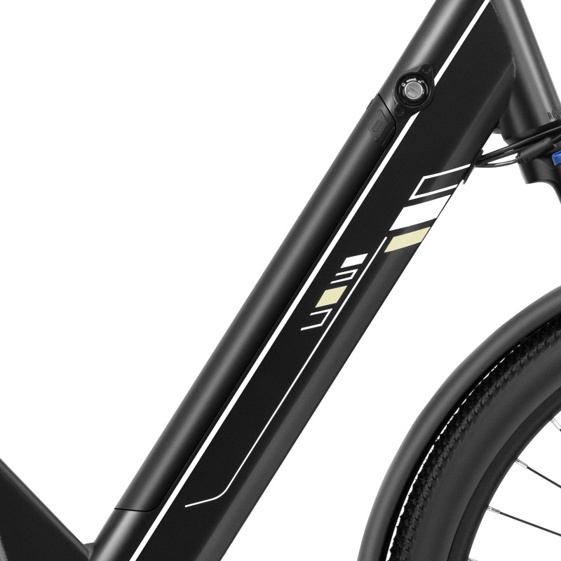 Bicicletă electrică Touroll Urbano 3, motor central cu cuplu 70 Nm, autonomie max. 120 Km - Gri